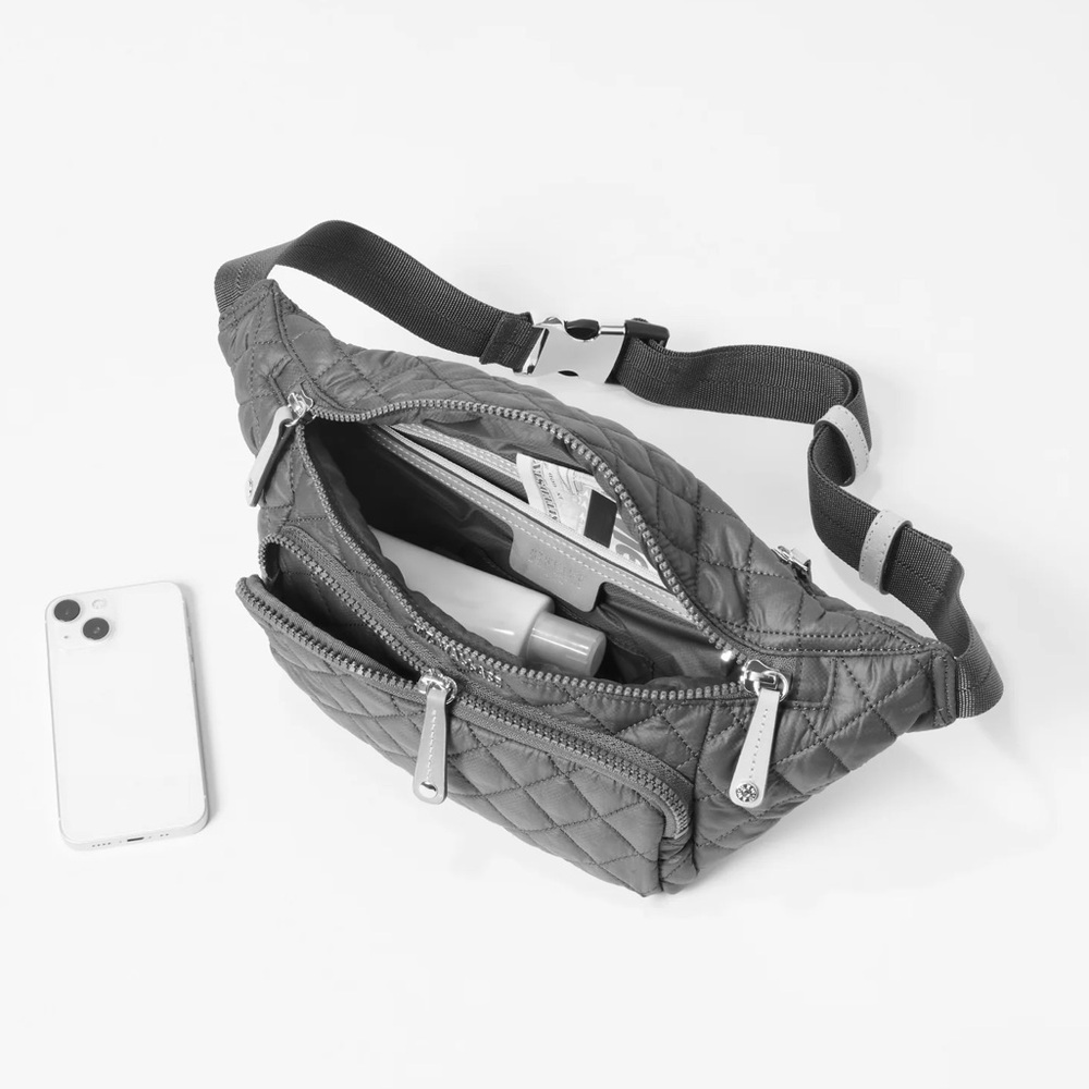MZ Wallace Black Quilted Nylon Belt Bag - Picture 5 of 5
